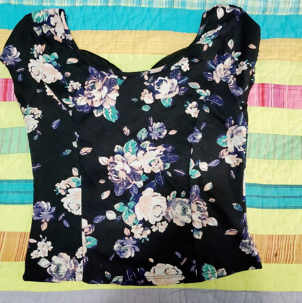 3/$25 Charlotte Russe Floral Crop Top